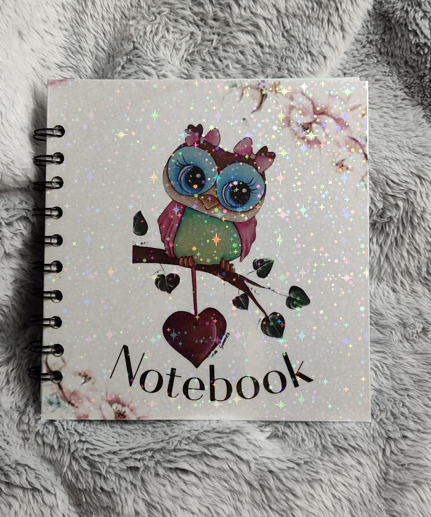 Libreta Cuadrada de Búho - Portada Holográfica 6 x 6 in.