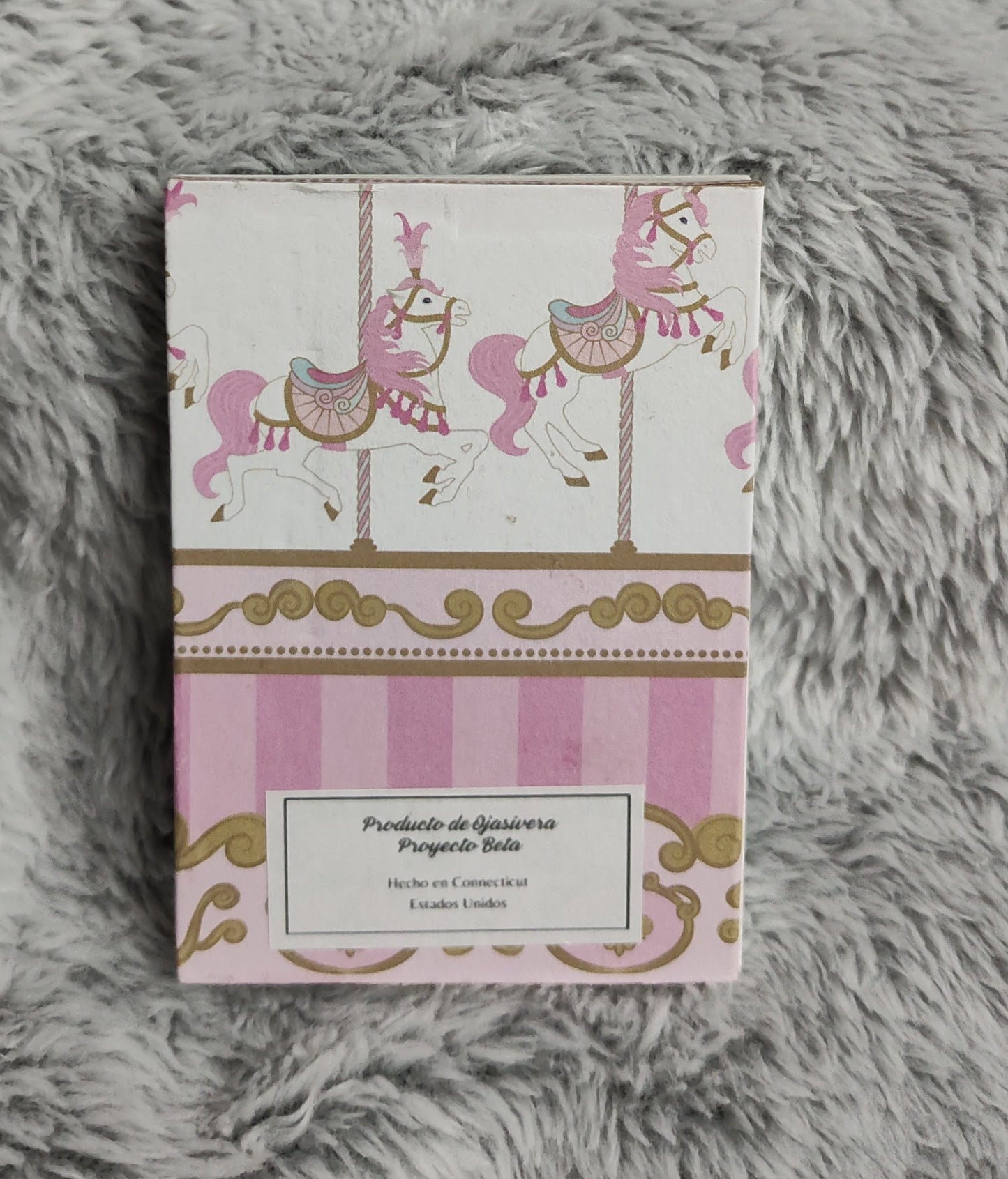 Notepad de Carrusel y Rayas - 2.5 x 3.5 in.
